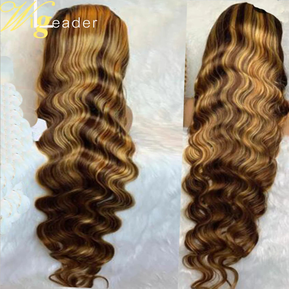 Preplucked Human Hair Lace Front Wig Highlight Straight 180% 13X6 Lace Frontal Wigs Curly Lace Frontal Wigs Swiss Lace