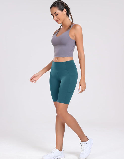 Load image into Gallery viewer, Women'S Short Yoga Side Pockets High Waist Workout Running Shorts
