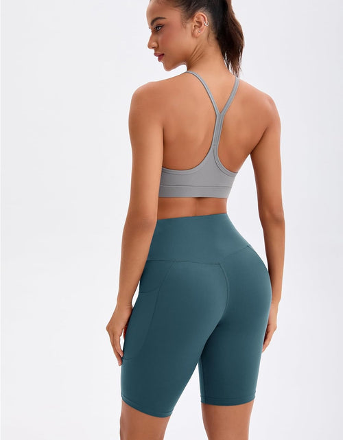 Load image into Gallery viewer, Women'S Short Yoga Side Pockets High Waist Workout Running Shorts
