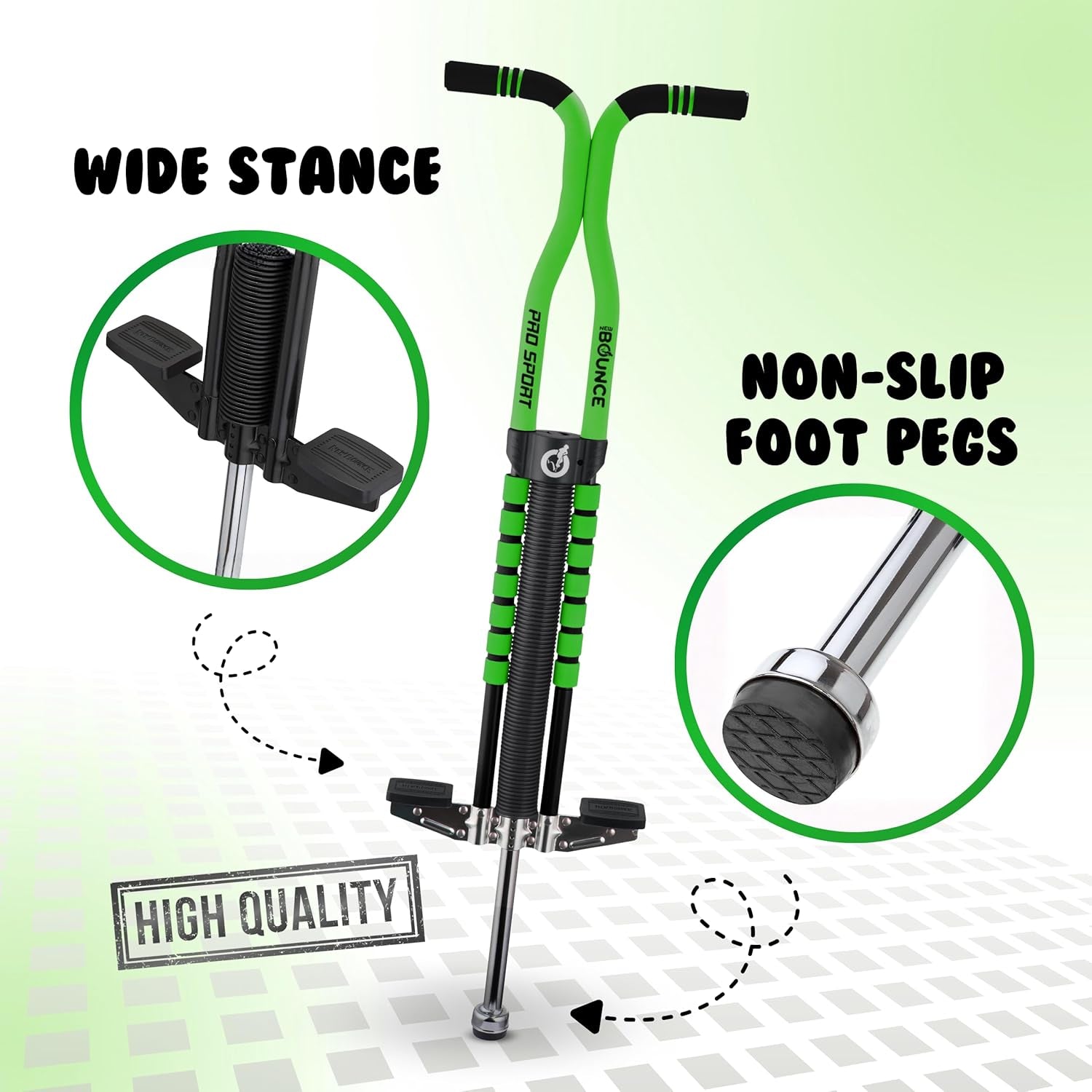 Pogo Stick for Kids - Pogo Sticks for Ages 9 and Up, 80 to 160 Lbs - Pro Sport Edition, Quality, Easy Grip, Pogostick for Hours of Wholesome Fun