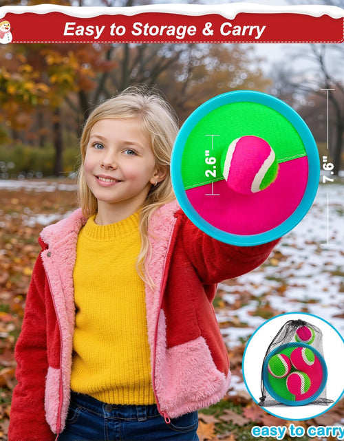 Load image into Gallery viewer, Kids Toys Toss and Catch Game Set, Ball Sports Games with 4 Paddles 4 Balls and 1 Storage Bag, Classic Outdoor Games, Beach Games, Yard Games Suitable for Kids Gift Ideal (Blue)
