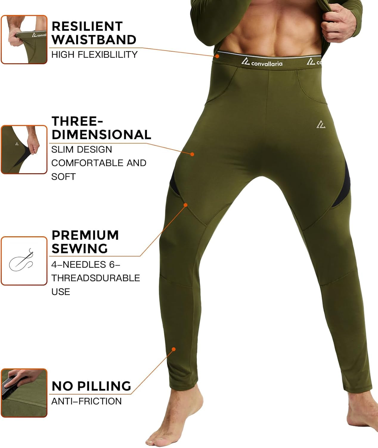Thermal Underwear Set Winter Hunting Gear Sport Long Johns Base Layer Bottom Top Midweight