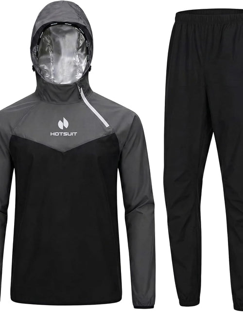 Load image into Gallery viewer, Sauna Suit for Men Sweat Sauna Jacket Pant Gym Workout Sweat Suits
