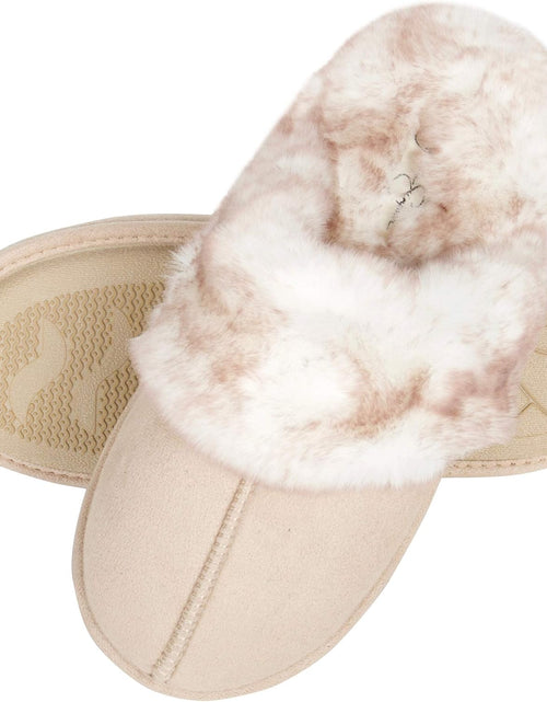 Load image into Gallery viewer, Women'S Comfy Faux Fur House Slipper Scuff Memory Foam Slip on Anti-Skid Sole
