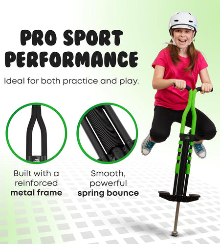 Pogo Stick for Kids - Pogo Sticks for Ages 9 and Up, 80 to 160 Lbs - Pro Sport Edition, Quality, Easy Grip, Pogostick for Hours of Wholesome Fun