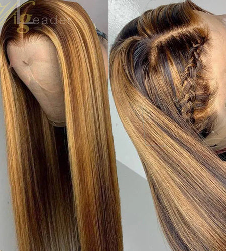 Preplucked Human Hair Lace Front Wig Highlight Straight 180% 13X6 Lace Frontal Wigs Curly Lace Frontal Wigs Swiss Lace