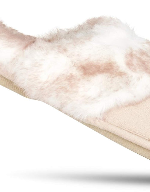 Load image into Gallery viewer, Women'S Comfy Faux Fur House Slipper Scuff Memory Foam Slip on Anti-Skid Sole
