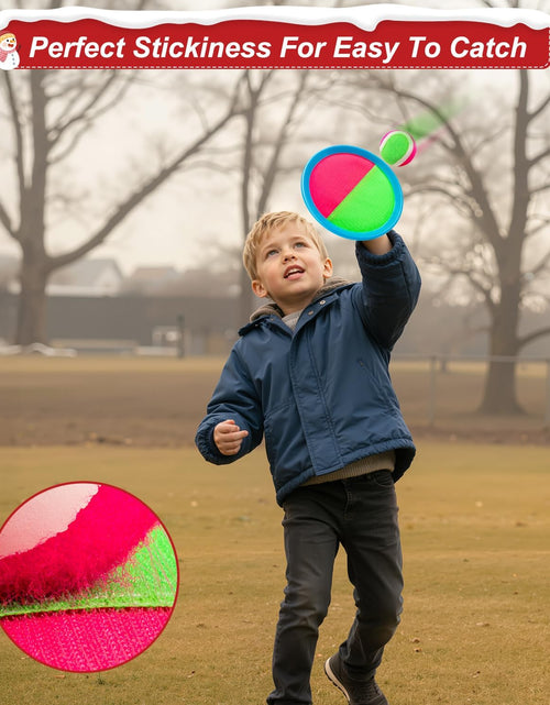 Load image into Gallery viewer, Kids Toys Toss and Catch Game Set, Ball Sports Games with 4 Paddles 4 Balls and 1 Storage Bag, Classic Outdoor Games, Beach Games, Yard Games Suitable for Kids Gift Ideal (Blue)
