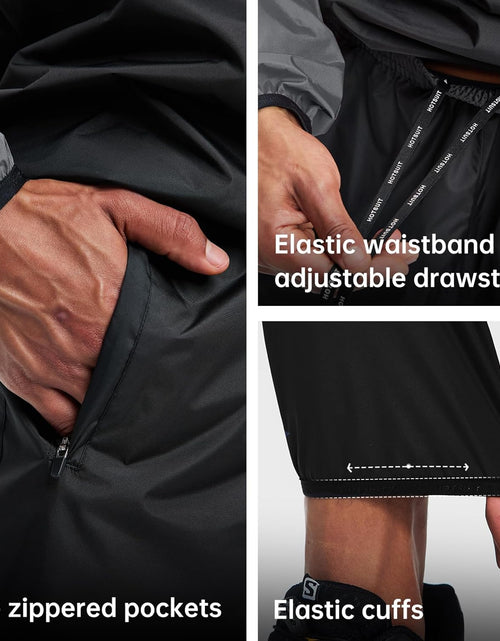 Load image into Gallery viewer, Sauna Suit for Men Sweat Sauna Jacket Pant Gym Workout Sweat Suits
