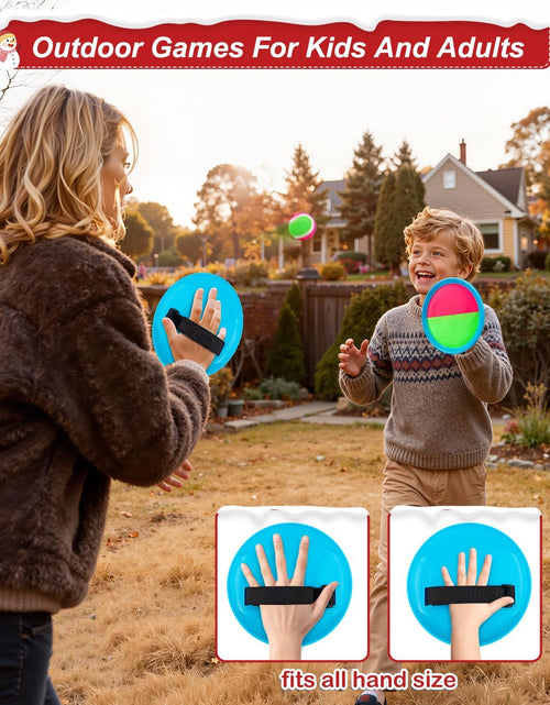 Load image into Gallery viewer, Kids Toys Toss and Catch Game Set, Ball Sports Games with 4 Paddles 4 Balls and 1 Storage Bag, Classic Outdoor Games, Beach Games, Yard Games Suitable for Kids Gift Ideal (Blue)
