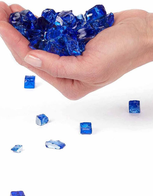 Load image into Gallery viewer, High Luster, 1/2" Reflective Tempered Fire Glass in Meridian Blue | 10 Pound Jar
