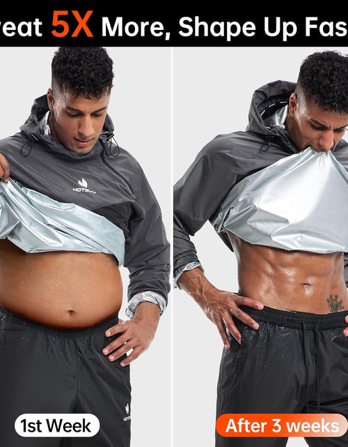 Load image into Gallery viewer, Sauna Suit for Men Sweat Sauna Jacket Pant Gym Workout Sweat Suits

