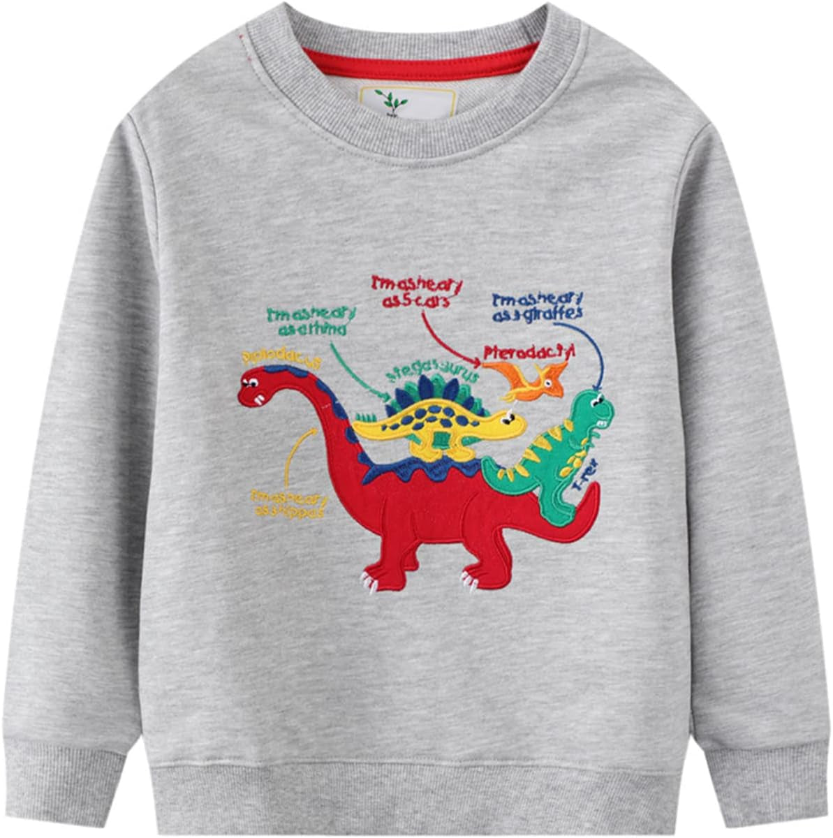 2 Pack Toddler Boys Sweatshirts Patterned Long Sleeve Pullover Crewneck Tops Shirts