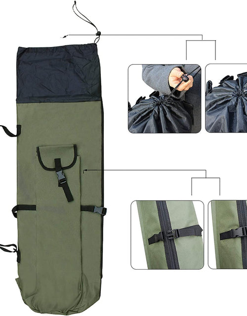 Load image into Gallery viewer, Multifunction Fishing Pole Bag - Waterproof Rod Reel Bag Carrier Case, Durable Canvas Tackle Large Storage Gift for Men Travel, Khaki
