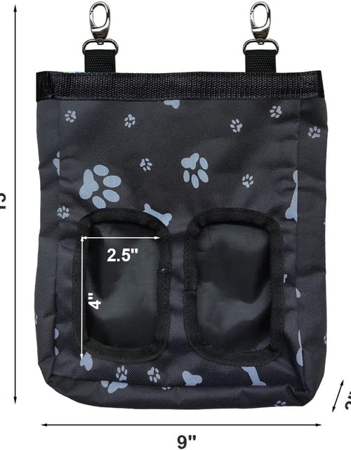Load image into Gallery viewer, Guinea Pig Hay Feeder, Hanging Rabbit Hay Feeder Bag for Guinea Pigs Bunnies Chinchillas. M, Black Paws
