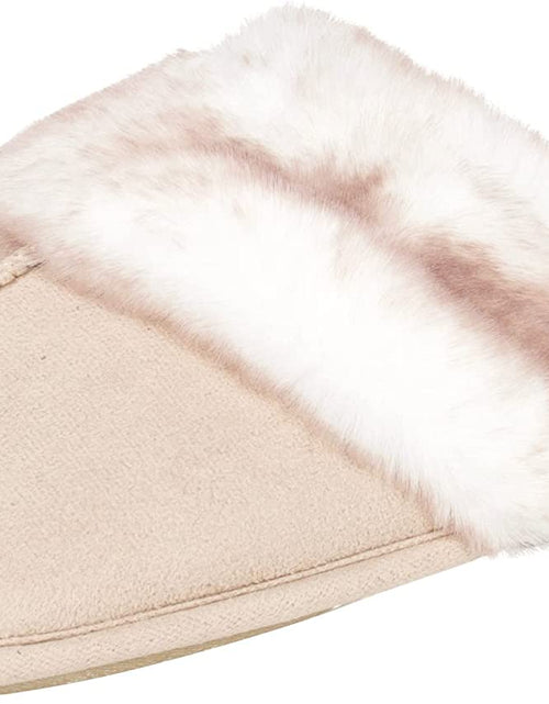 Load image into Gallery viewer, Women'S Comfy Faux Fur House Slipper Scuff Memory Foam Slip on Anti-Skid Sole
