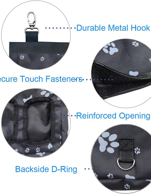 Load image into Gallery viewer, Guinea Pig Hay Feeder, Hanging Rabbit Hay Feeder Bag for Guinea Pigs Bunnies Chinchillas. M, Black Paws
